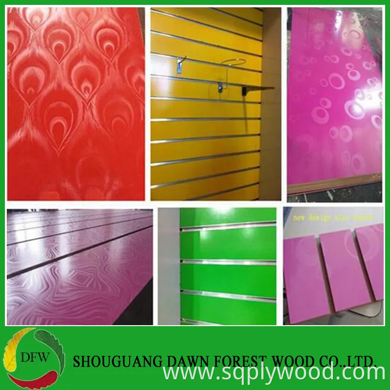 Glossy Melamine Surface Slot MDF